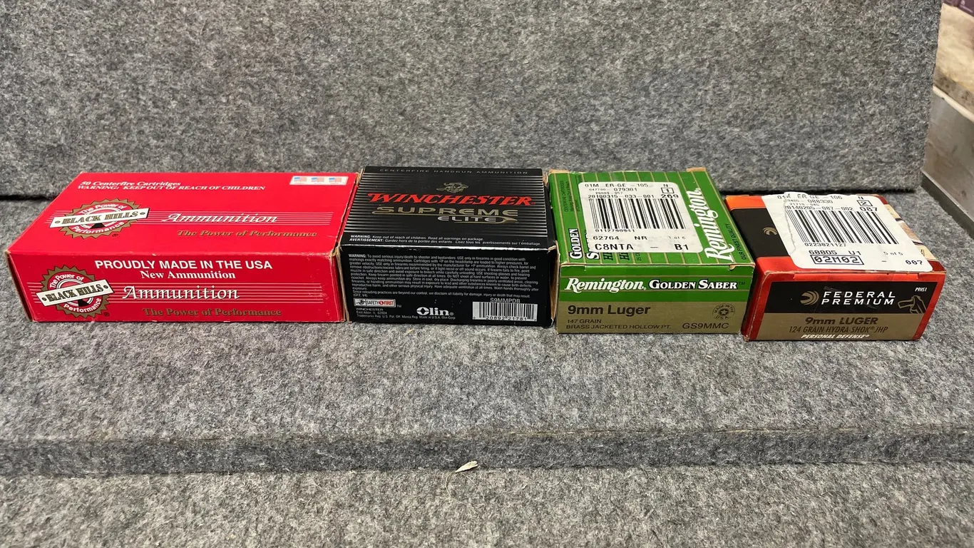 91 Rds., Assorted, 9mm Luger, (Downing, WI)