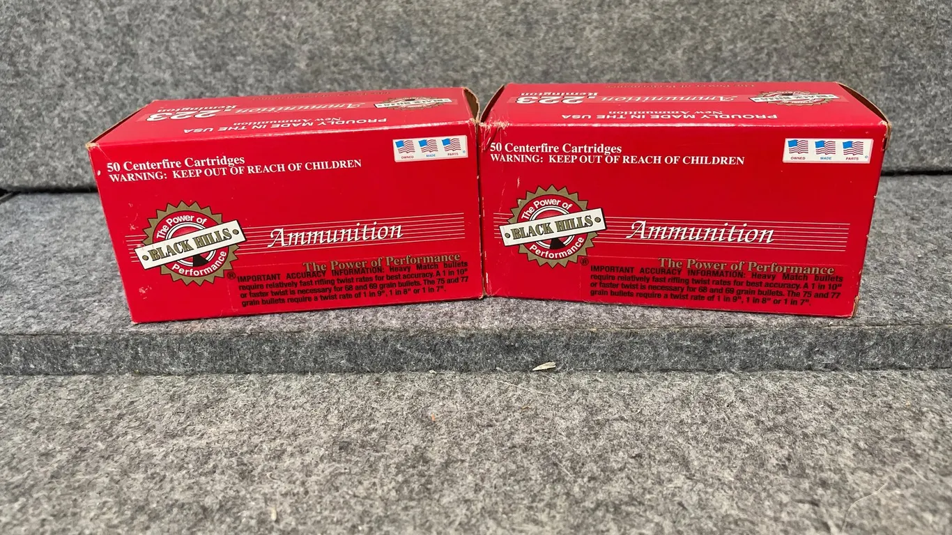 (100) Rds., Black Hills Ammunition, .223 Remington (Downing, WI)