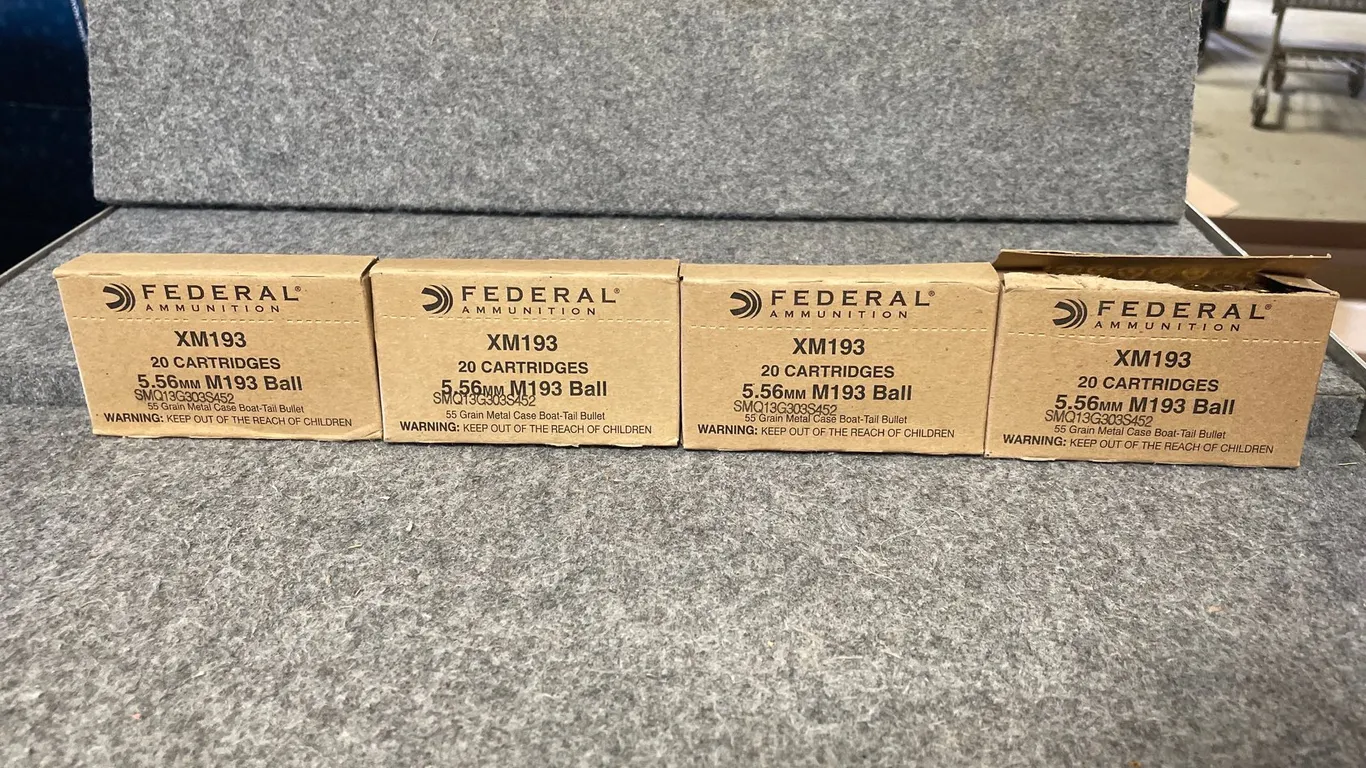 (80) Rds., Federal, 5.56mm M193 Ball, (Downing, WI)