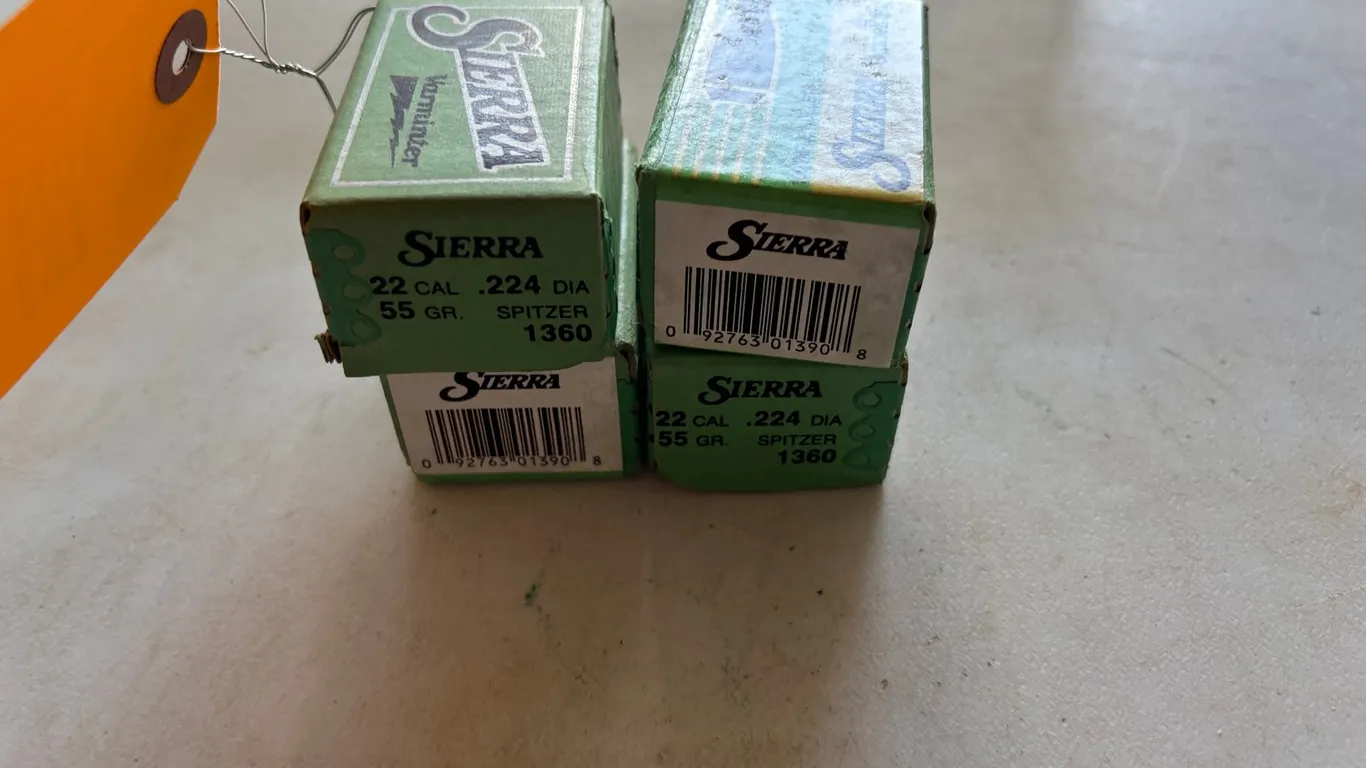 (4) Boxes of Sierra .22 Cal (Arcadia, WI)