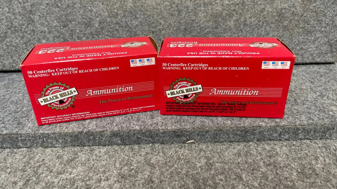 (100) Rds., Black Hills Ammunition, .223 Remington (Downing, WI)