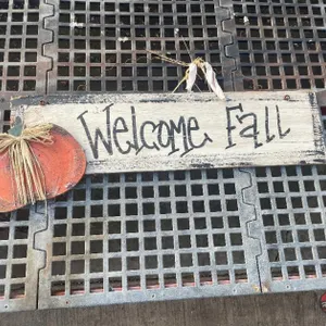 Welcome Fall Wooden Pumpkin Sign