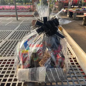 Wicker Basker from Stone Creek: Hat, Cutting Board, Spotted Cows & Variety of Snacks