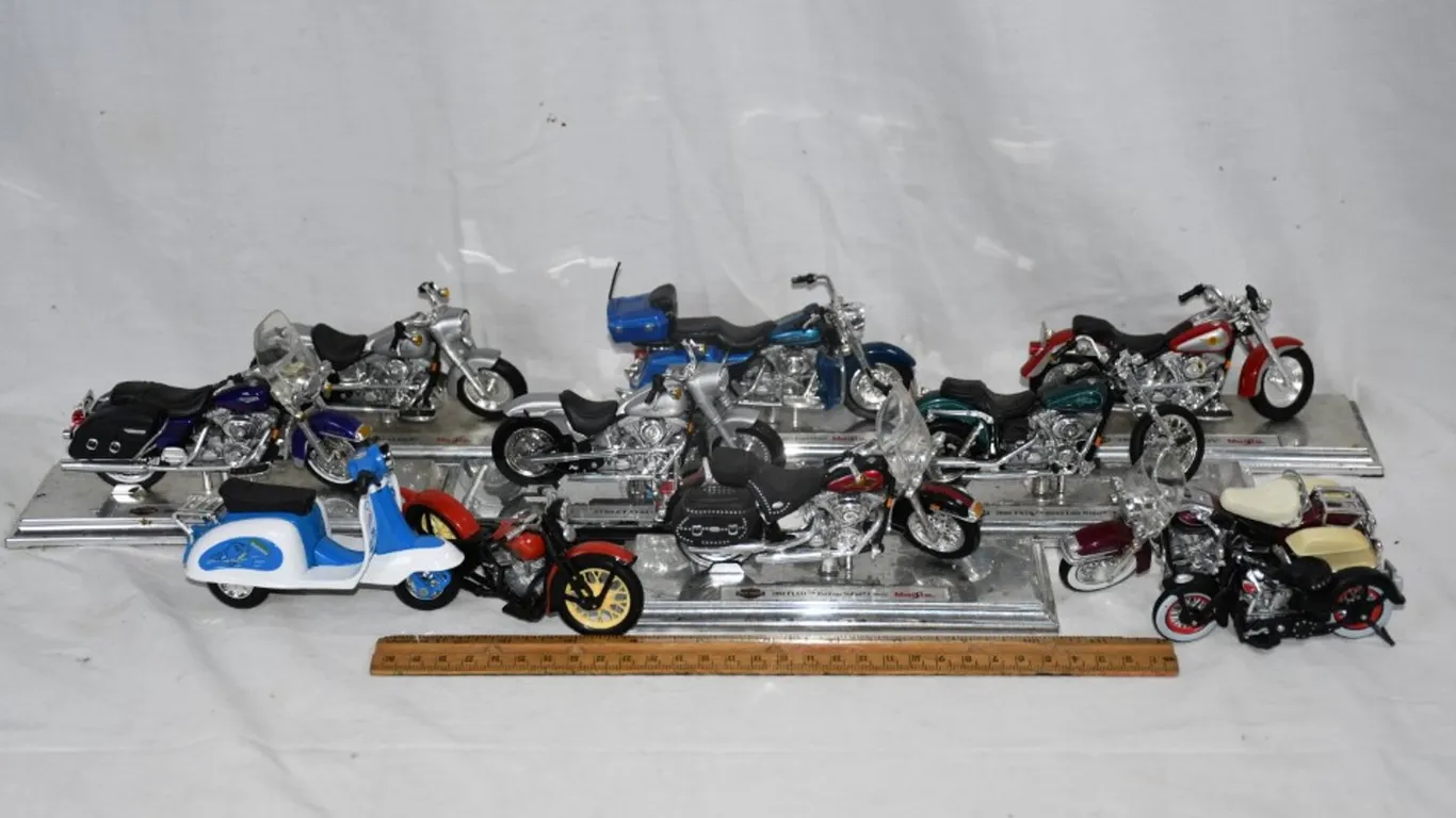 Model Harleys and Scooters