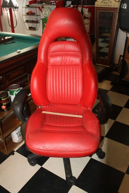 Desk Chair Made Out of a Corvette Seat