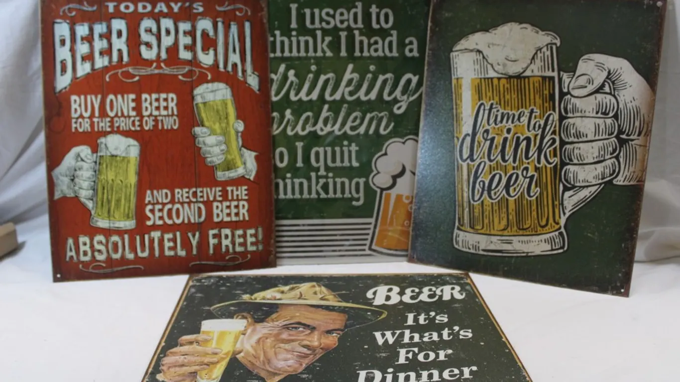Beer Related Tin Signs