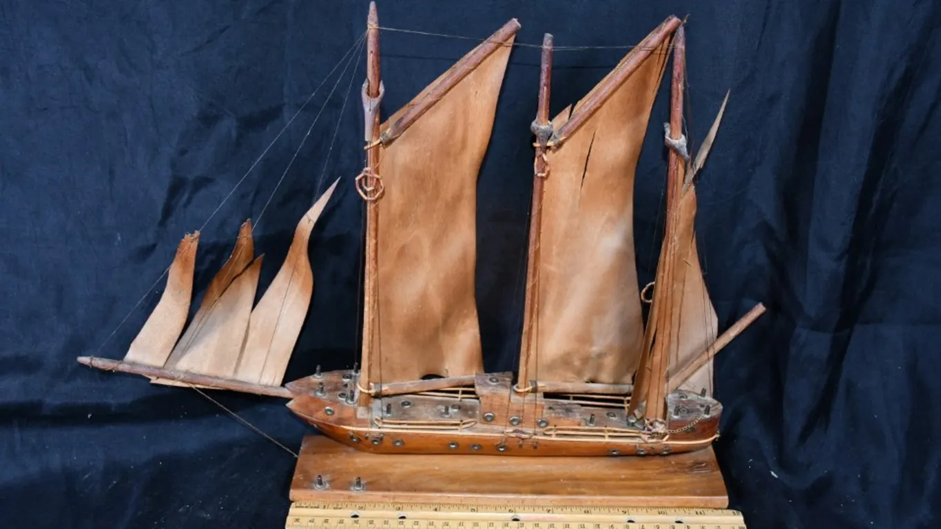 2 Wooden Model Ships