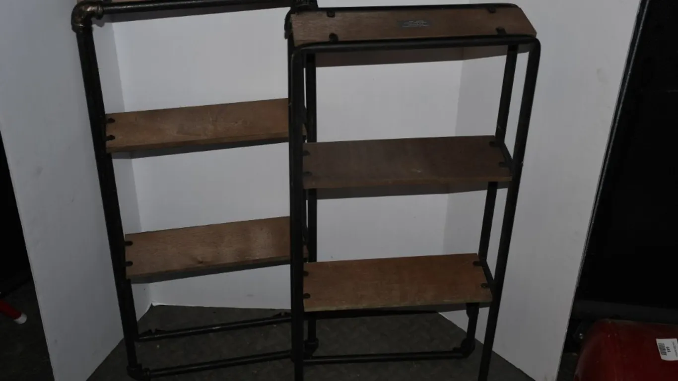 2 Metal Display Racks, Measures 14 x 5 x 30 Each