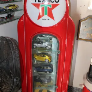 Texaco Advertising Display Cabinet with Light. Measures 22 x 12 x 55. Die Cast sold In Next Lot