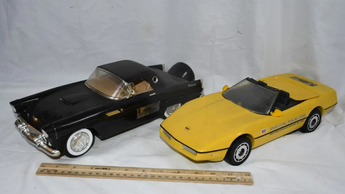Two Jim Beam Corvette Decanters