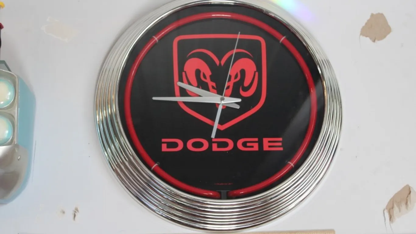 15 Inch Dodge Light-Up Clock Missing the Cord