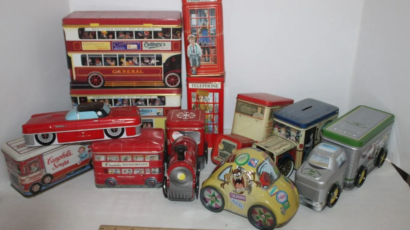 Thirteen Various Tins