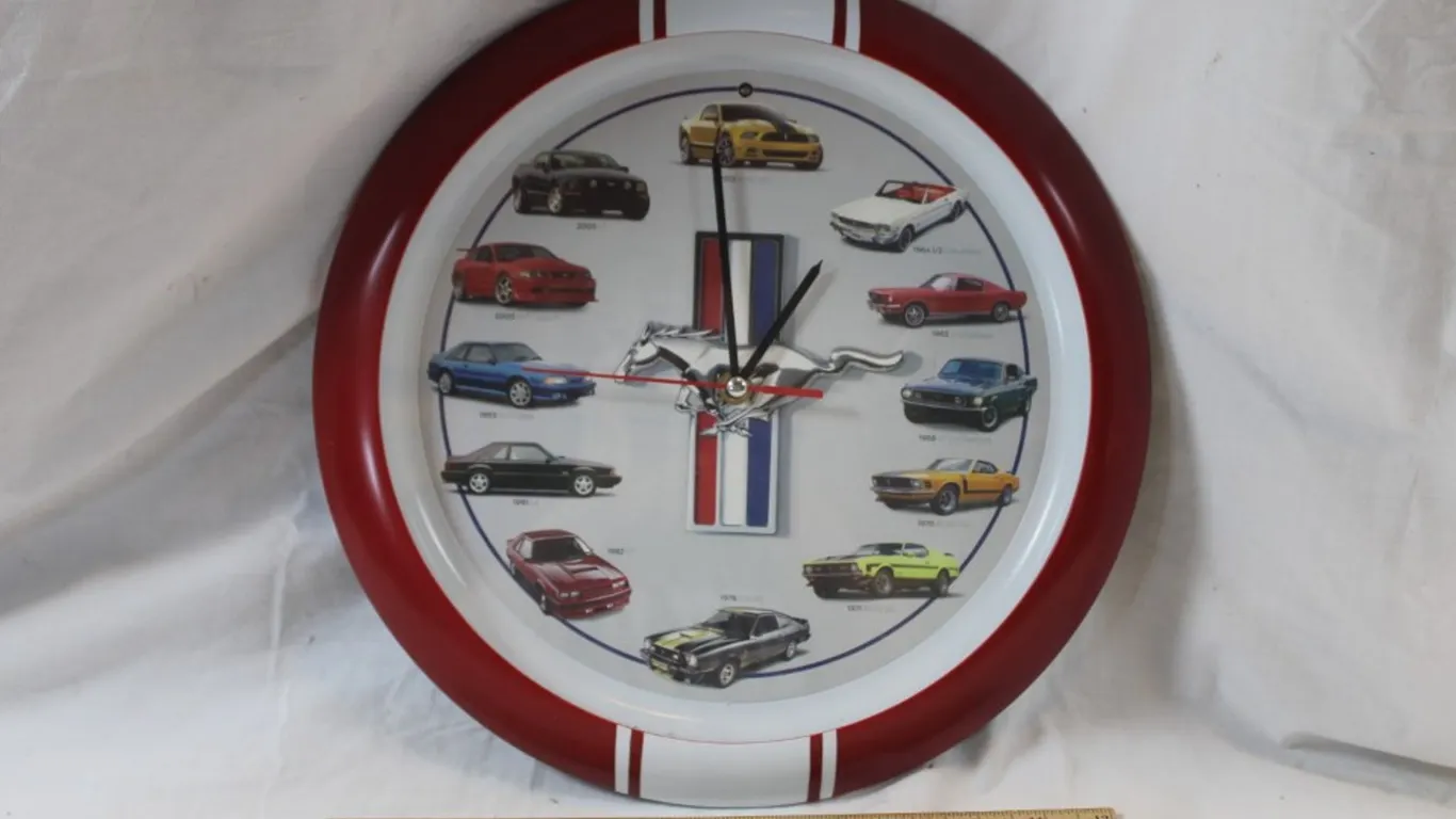 13 Inch Mustang Wall Clock