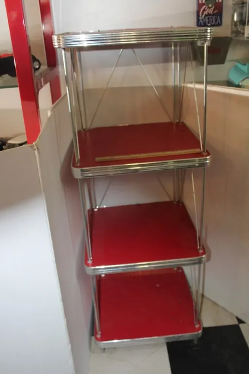 Four-Tier Stacking Shelf, Each Shelf Can Be Used Separately, Measures 16 x 16 x 43.5