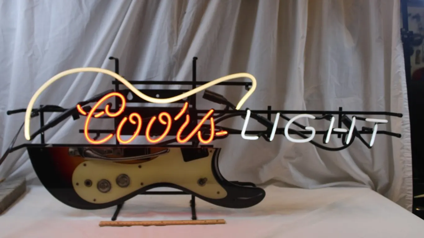 Coors Light Neon Sign, Currently Working, Measures 39.5 x 15.5 x 6