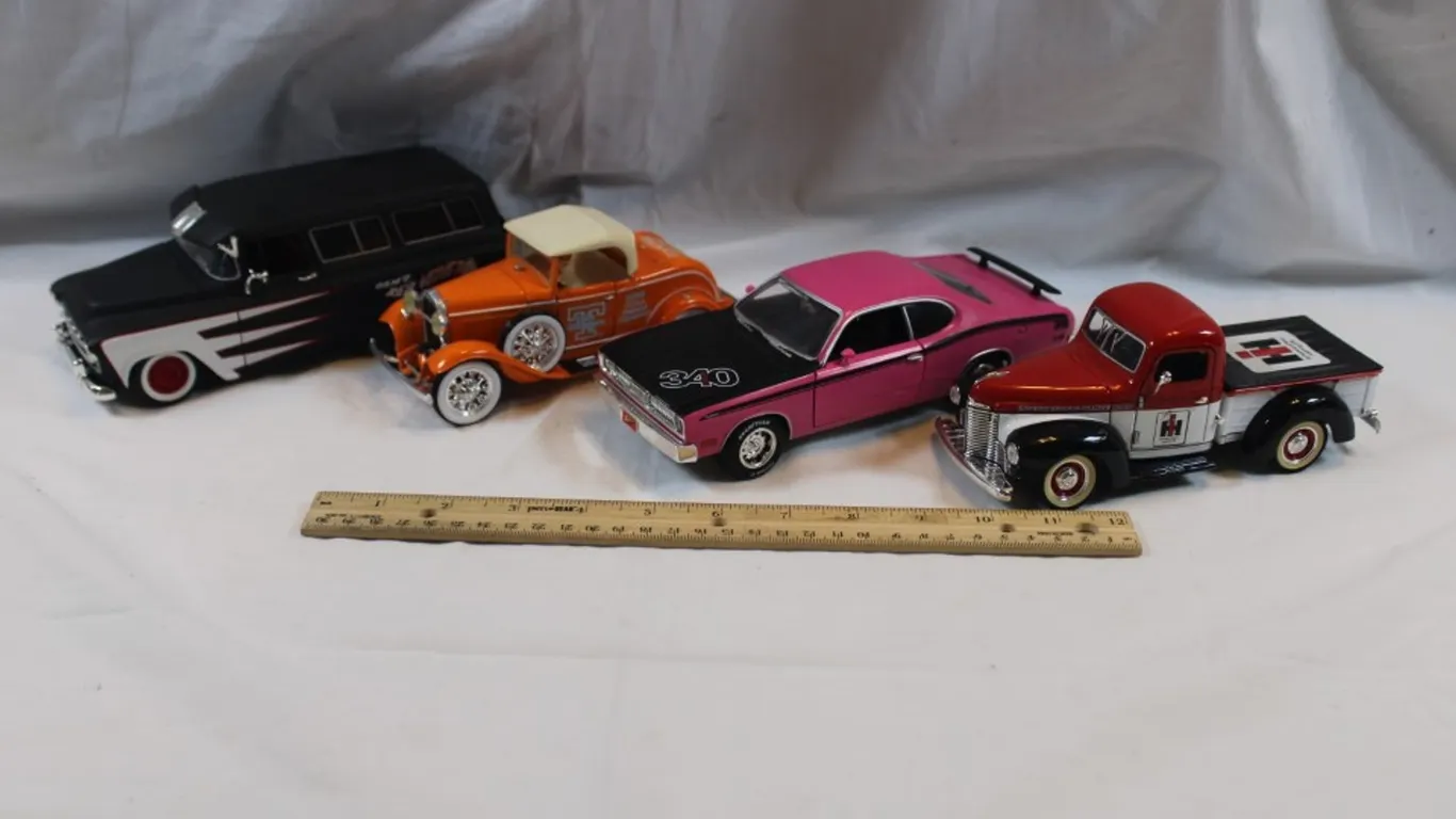 Four Diecast Models: 1:24 Scale