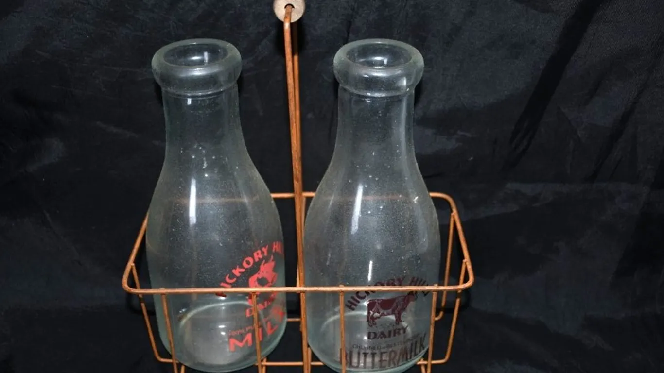 Milk Bottles and Carrier