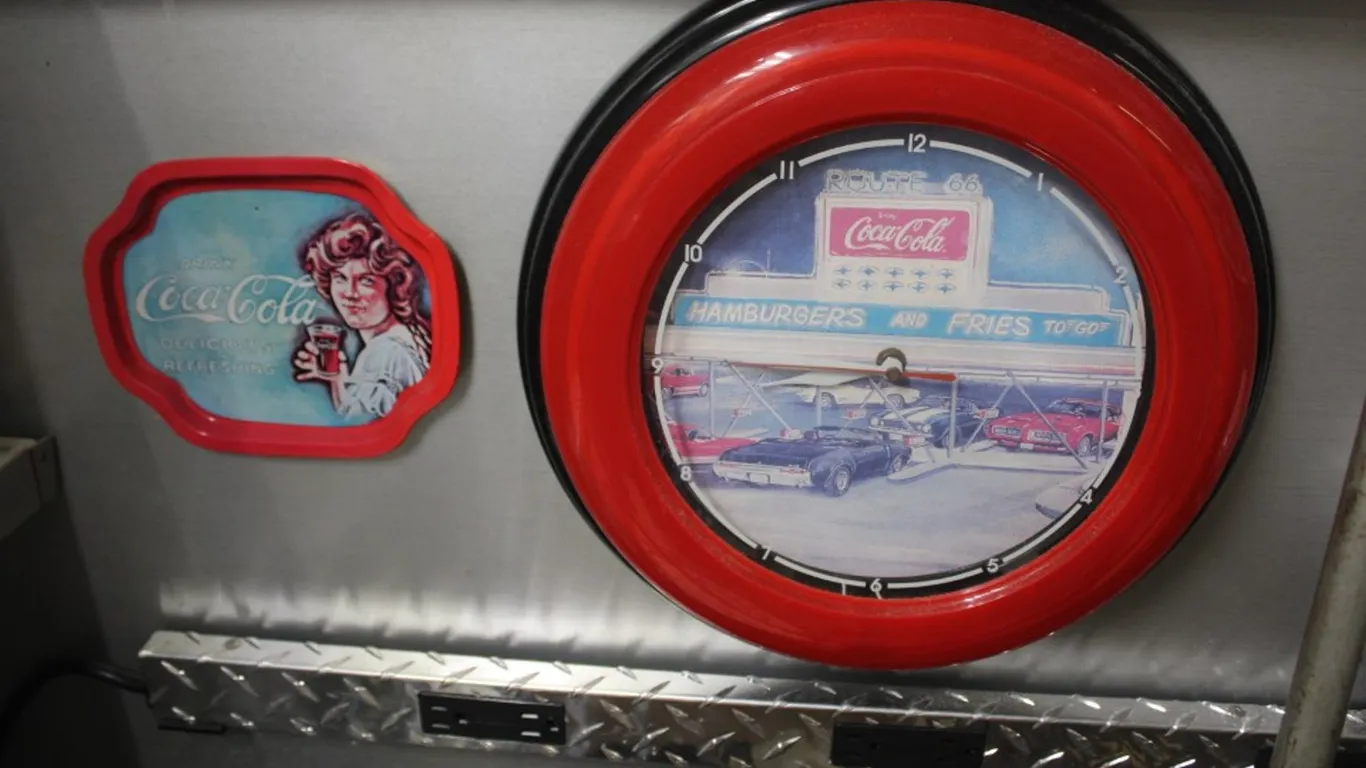 Coca-Cola Clock and Coca-Cola Tray