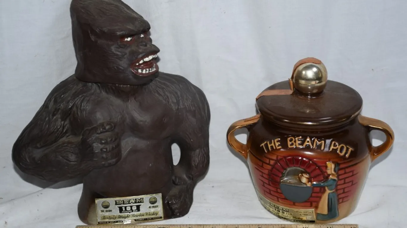 Two Jim Beam Decanters