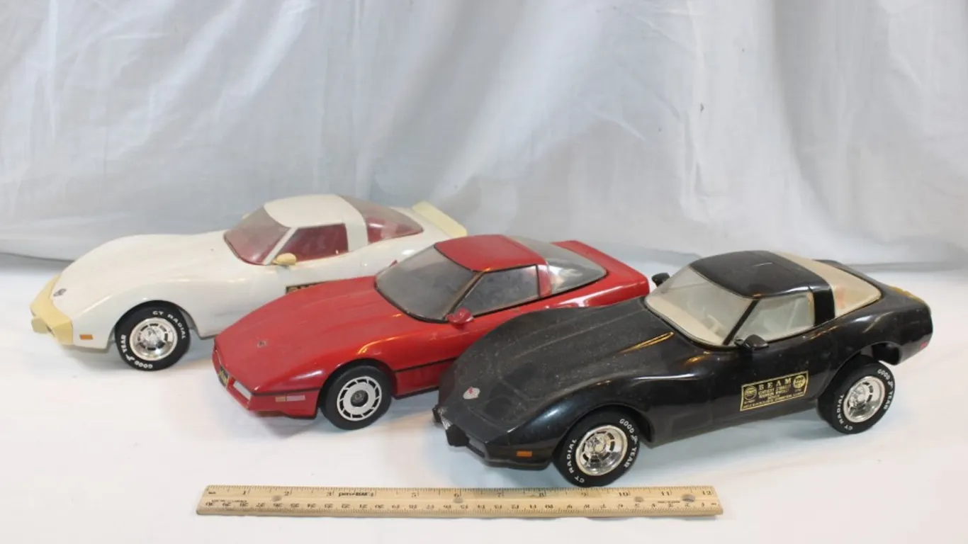 3 Corvette Jim Beam Decanters