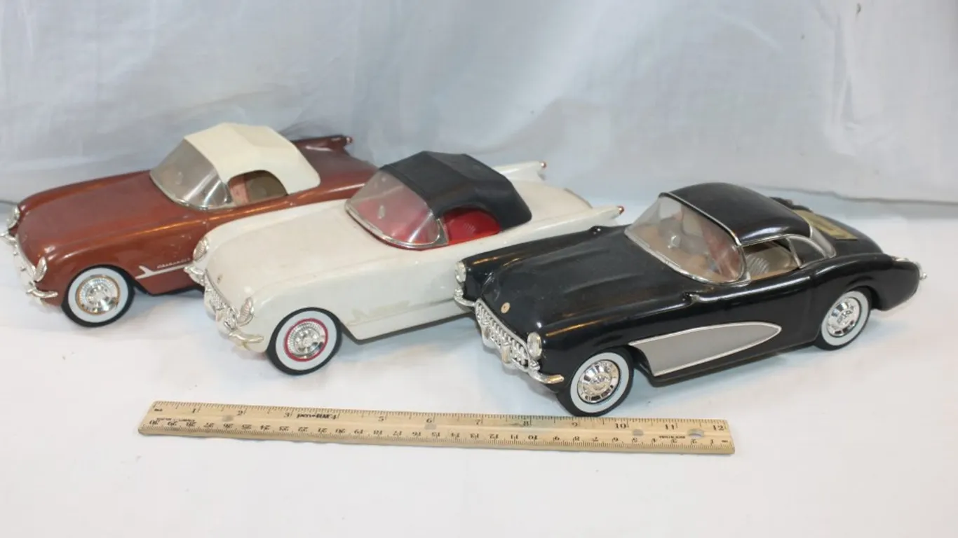 3 Chevy Corvette Jim Beam Decanters