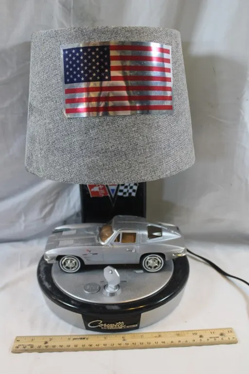 Corvette Stingray Lamp with Sound. Shade Has Some Damage