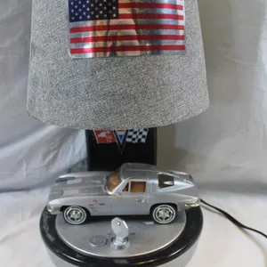 Corvette Stingray Lamp with Sound. Shade Has Some Damage