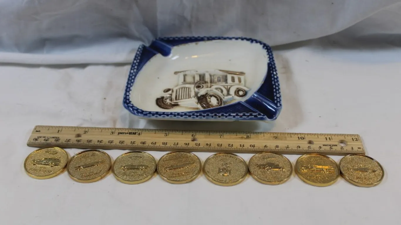 Collector Coins and Ashtray