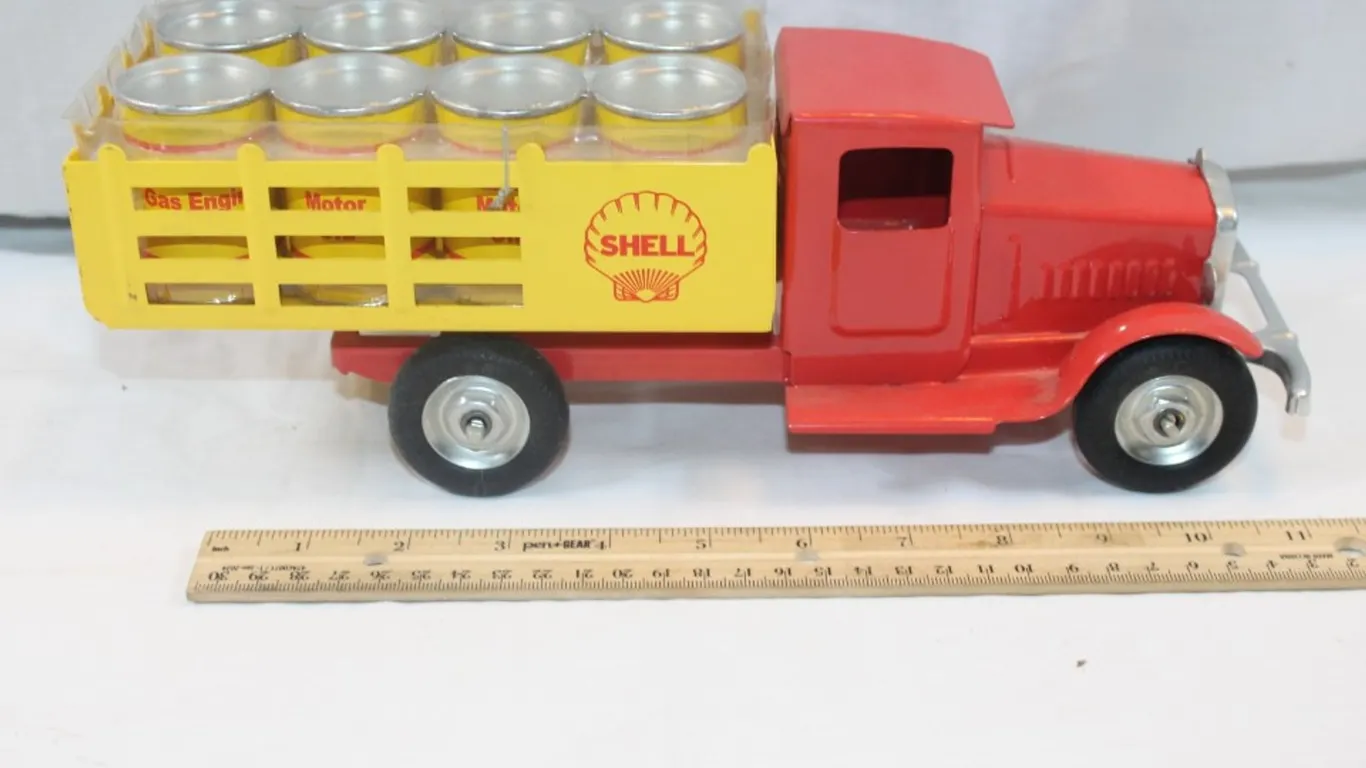 Tin Metal Craft Gearbox Shell Advertising Truck, Approximately 1:18 Scale