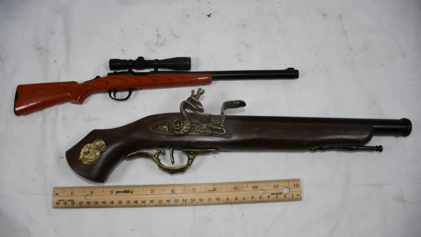 Reproduction Wall Hanger Musket Loader and Lighter