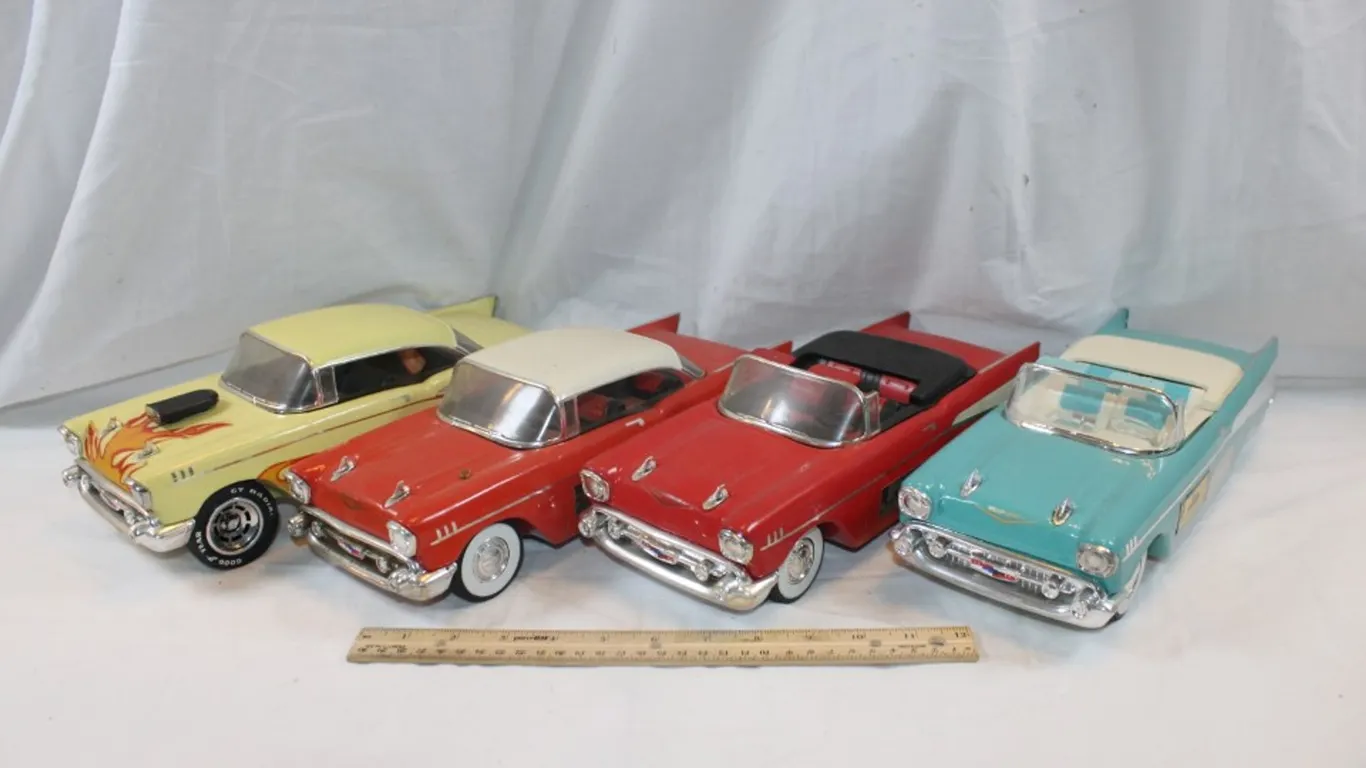 4 1957 Chevy Jim Beam Decanters