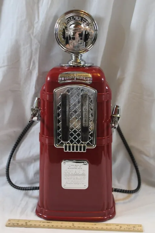 Model Gas Pump Double Liquor Dispenser 20 Inches Tall