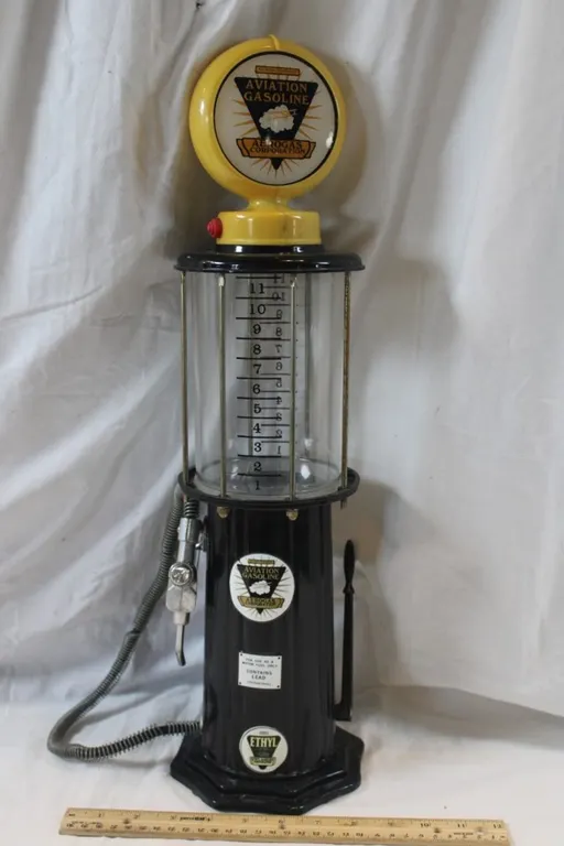 Model Gas Pump Aviation Gasoline Liquor Dispenser 21.5 Inches Tall