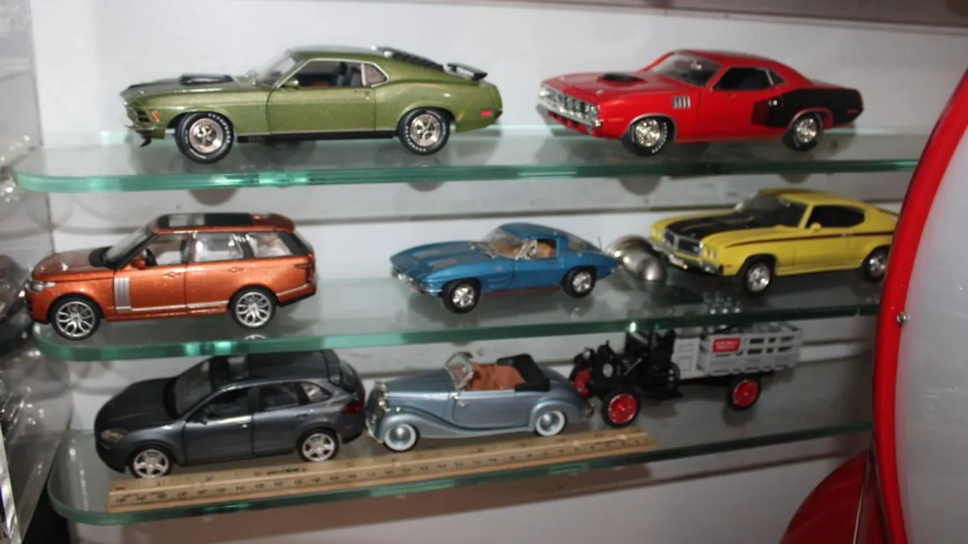 Eight Diecast Cars: 1:32 Scale and 1:25 Scale