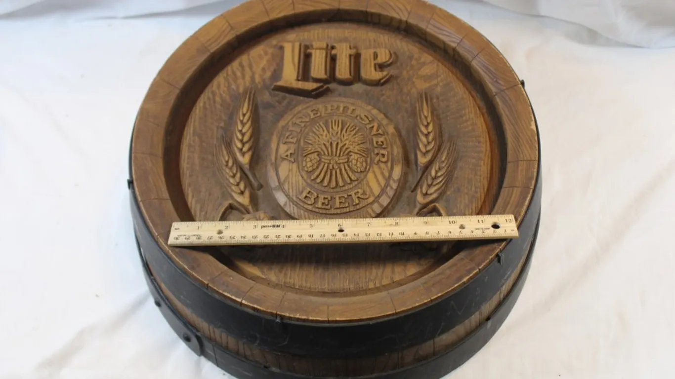 Miller Light Plastic Advertising Barrel