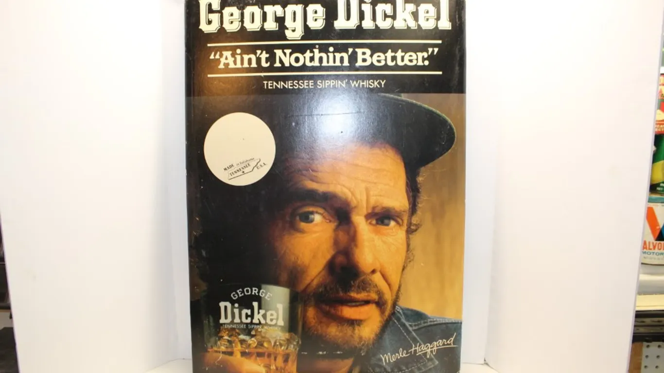 George Dickel Double Sided Advertising Cardboard Sign Measures 20 x 29
