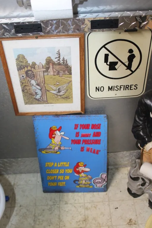Framed Print and Two Signs