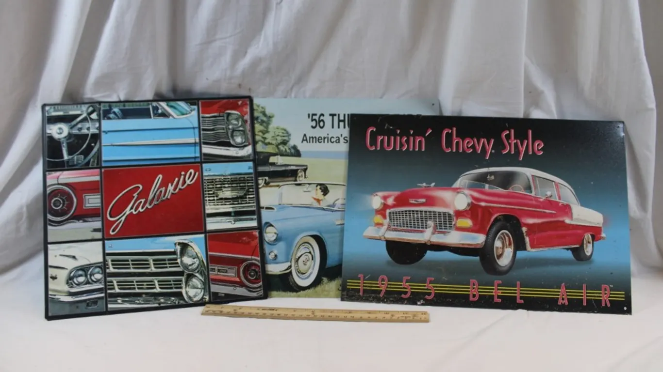 Automotive Theme Tin Signs