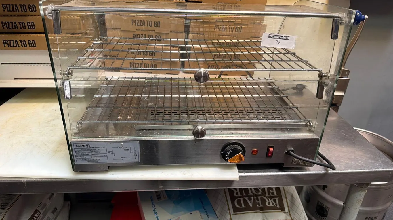 KOOL MORE HEATED TWO TIER COUNTER TOP DISPLAY CASE