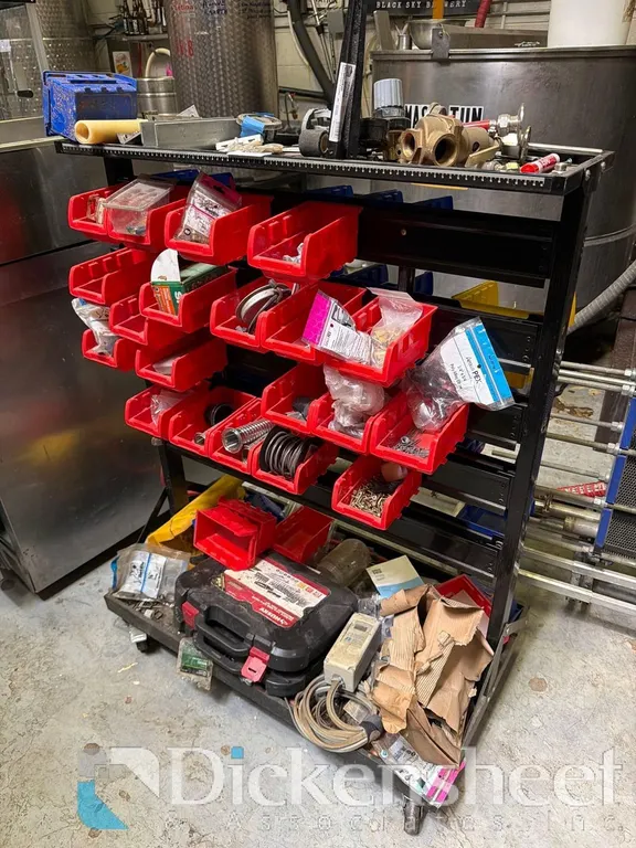 BLACK DOUBLE SIDED PORTABLE METAL RACK & HARDWARE