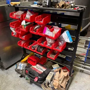 BLACK DOUBLE SIDED PORTABLE METAL RACK & HARDWARE