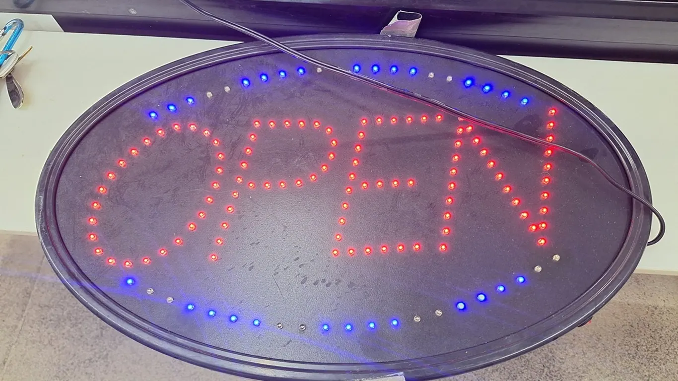 Lighted Open Sign, 23"x14"