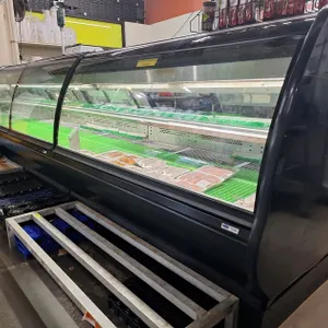 Carrier Tyler 172" Refrigerated Case, Glass Flip Front Doors, Rear Sliding Doors, Remote Compressor, 3PH