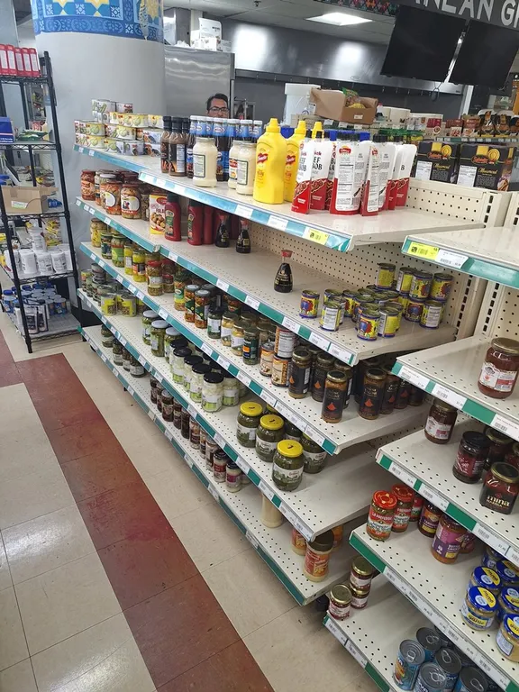 2 Sections Lozier 2-Sided Retail Shelves on Wheels, 96"Wx57"H