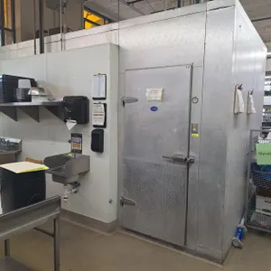 CrownTonka Walk-In Refrigerator/Freezer Combo with Floor, 14'x8'x9' Overall Dimensions, Refrigerator: 8'x100", Freezer: 8'x68", Compressor on Top, 2 S