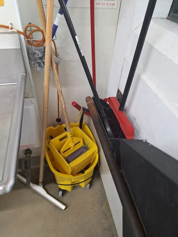 Mop Bucket, Mop, Squeegee and More