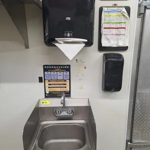 SS Hand Sink, 16"x16.5", with Soap and Towel Dispensers