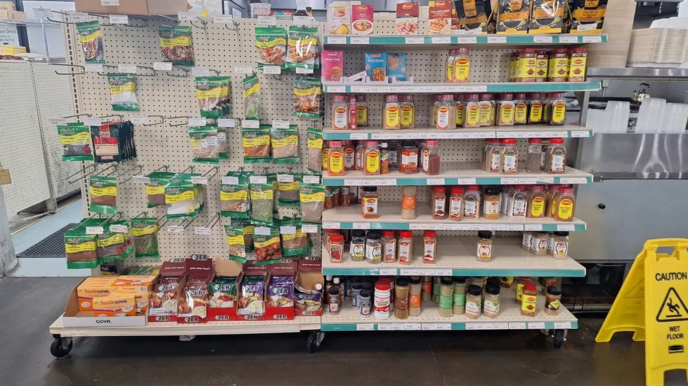 2 Sections Lozier Retail Shelving on Wheels, 96"Wx64"H