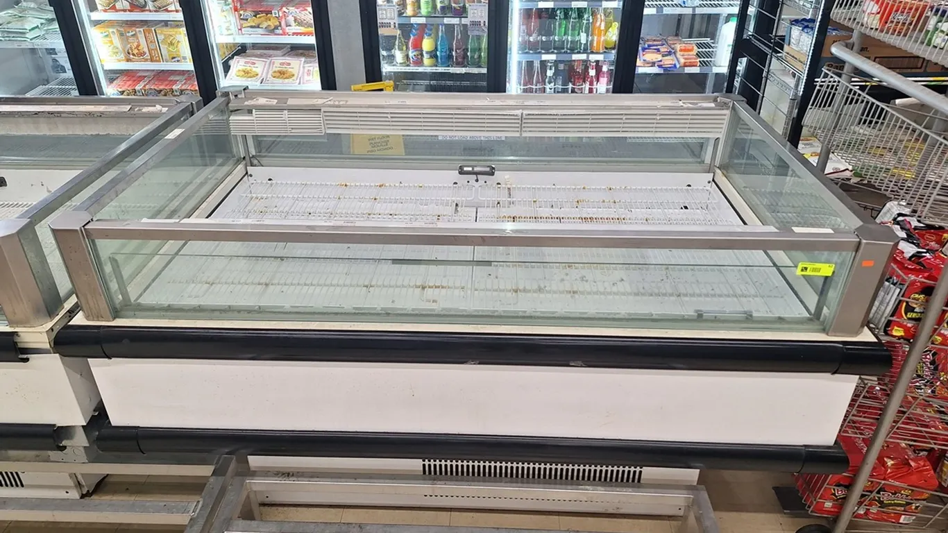 Hussman Open Top Freezer, Model: ISFGG-5B/G, 1PH, 68"x44"x38"