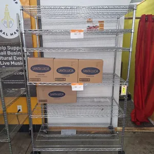 Wire 6-Tier Shelf with Wheels, 48"x24"x76"